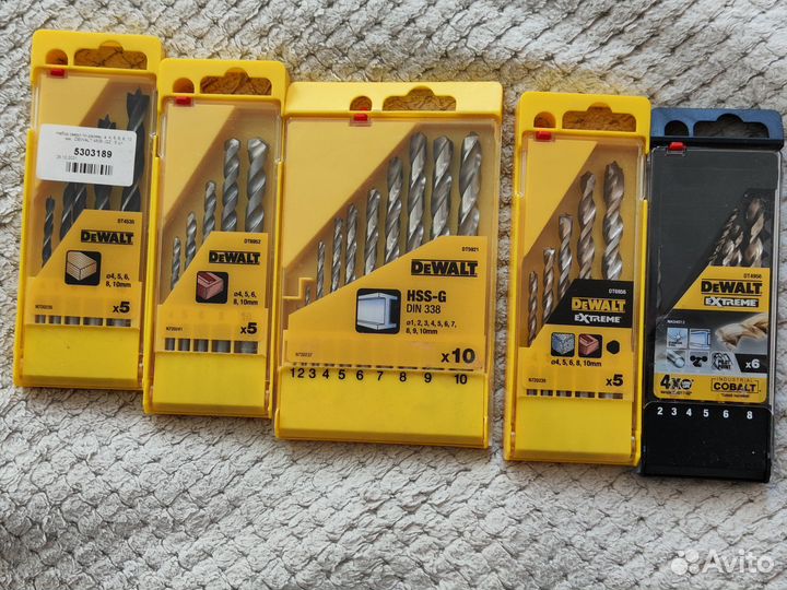 Набор бит и наборы свёрл DeWalt (оригинал с чеком)