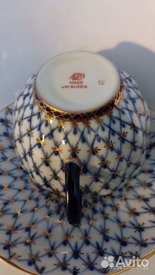 Известный чайный сервиз лфз кобальтовая сетка