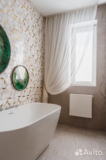 Штора из белой вуали 400х290