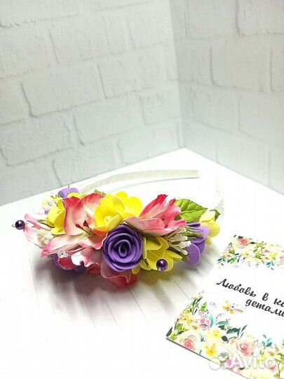 Ободок для волос ручной работы