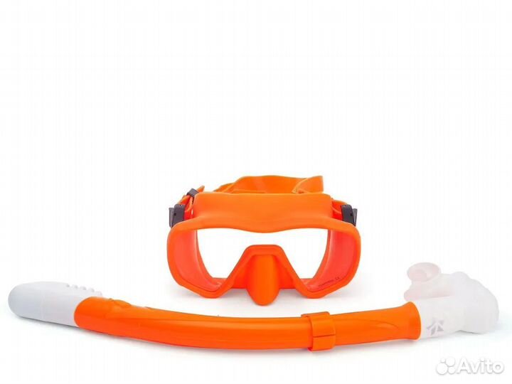 Набор маска и трубка Сенеж Orange White