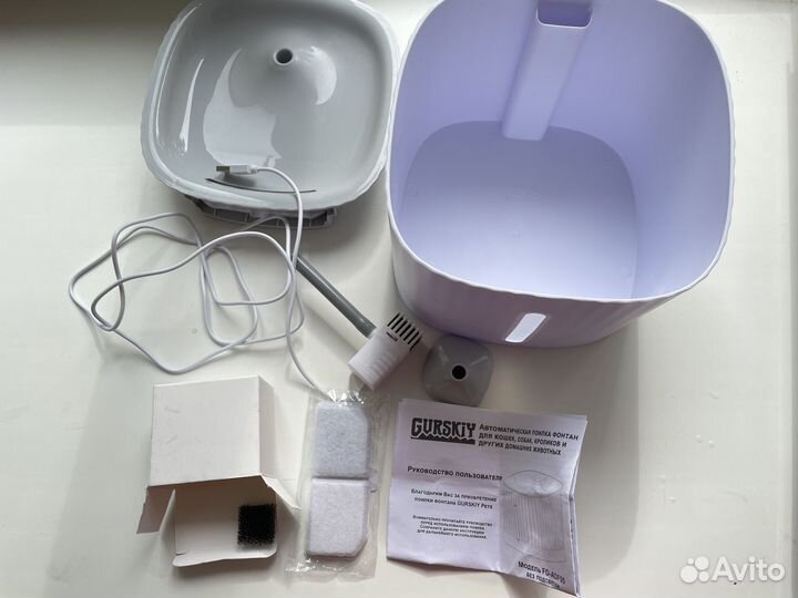 Фонтан поилка для кошек