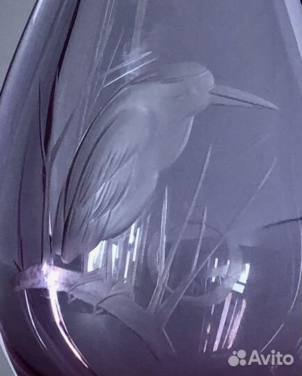 Ваза Мирослав Клингер стекло Богемия Чехословакия