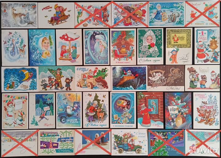 Старые открытки СССР Новый Год