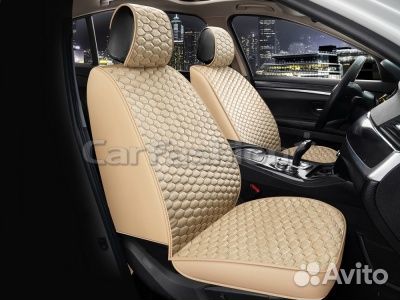 Накидки romb fron экокожа твид бежевый 2 шт передн