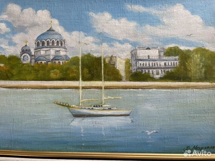 Картина маслом Евпатория идеальная работа 1985