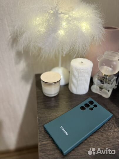 Чехол на Samsung s22 ultra темно-зеленый