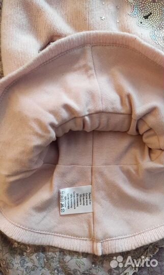 Шапка шлем для девочки с кашемиром