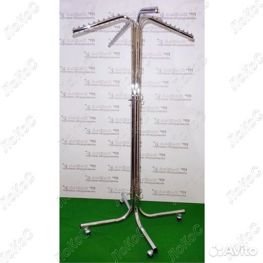 Вешало 4-х рожковое L700мм, H1000-2000мм, хром