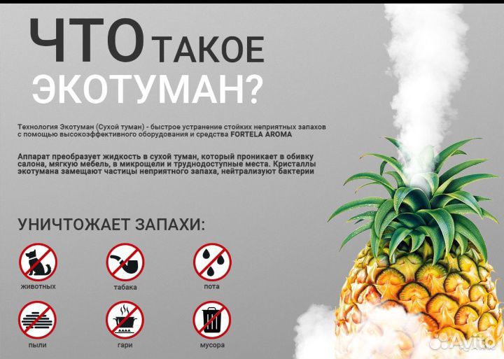 Устранение запахов, ароматизация