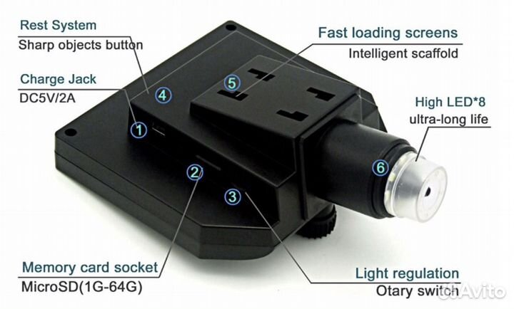 Микроскоп G600 новый портативный цифровой ЖК