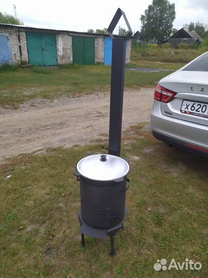 Казан с печью на 10 литров