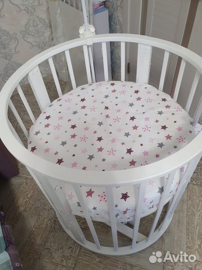 Кроватка круглая трансформер