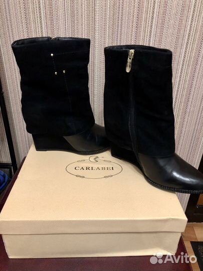 Полусапожки женские натур замша, натур кожа