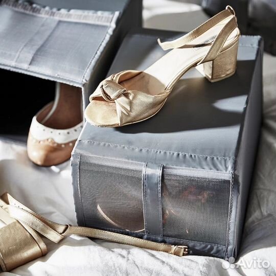 Набор коробок для обуви/4 шт/ скубб икеа