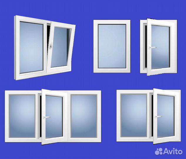 Пластиковые окна (стандартных размеров)