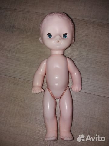 Кукла СССР лысая без волос ретро 21 см советск