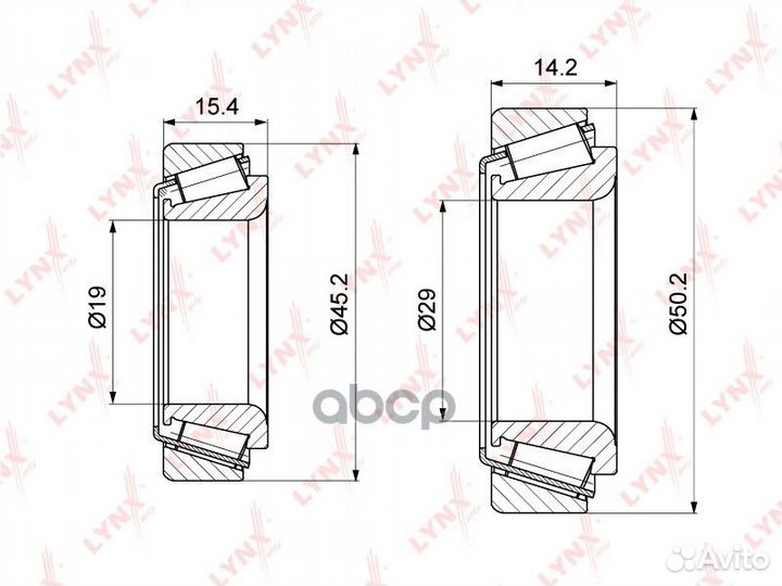 Подшипник ступичный к-т 2 шт. зад WB1276 LY