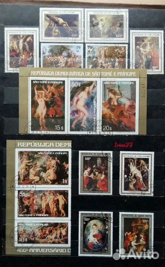 Почтовые марки Живопись 1 часть