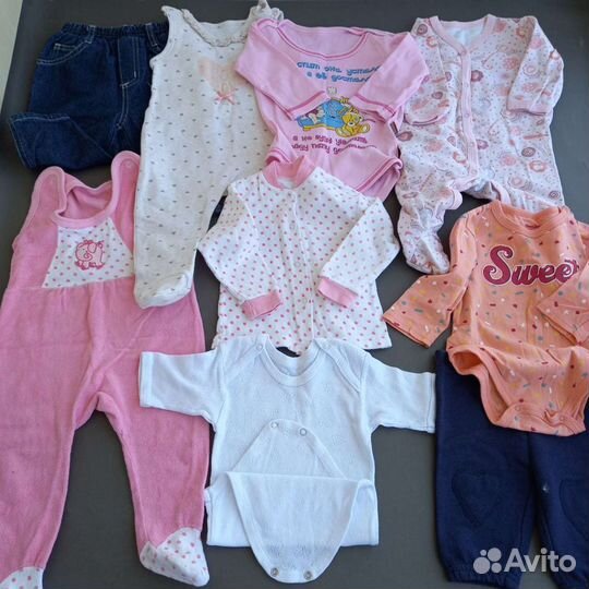 Вещи пакетом на девочку 68-86