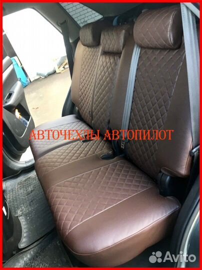 Чехлы Автопилот Kia Sorento 2 из экокожи шоколадны