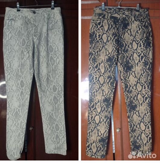 Джинсы женские, брюки с рисунком