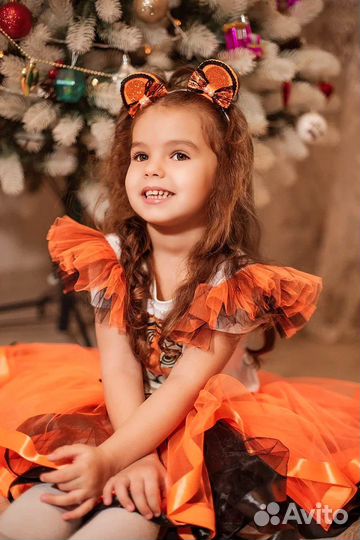 Новогодний костюм тигренка для девочки