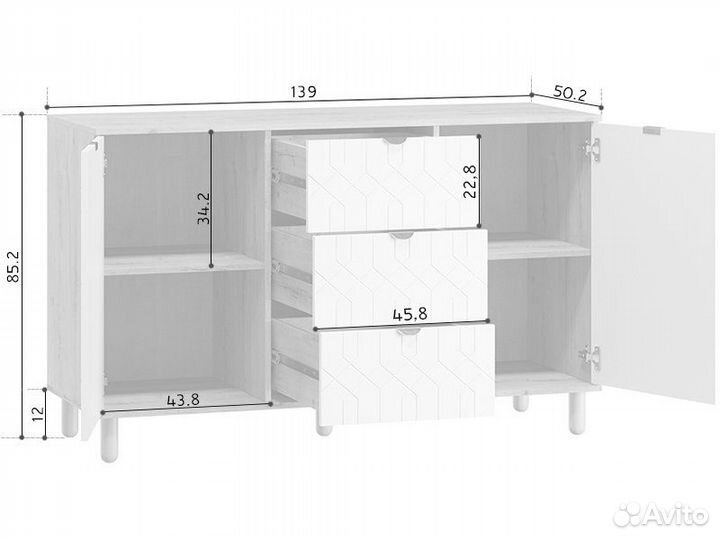 Тумба Теджонс-2 Deco Aquamarine