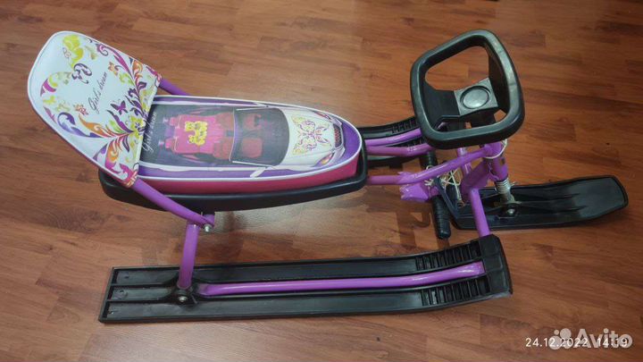 Снегокат детский со спинкой