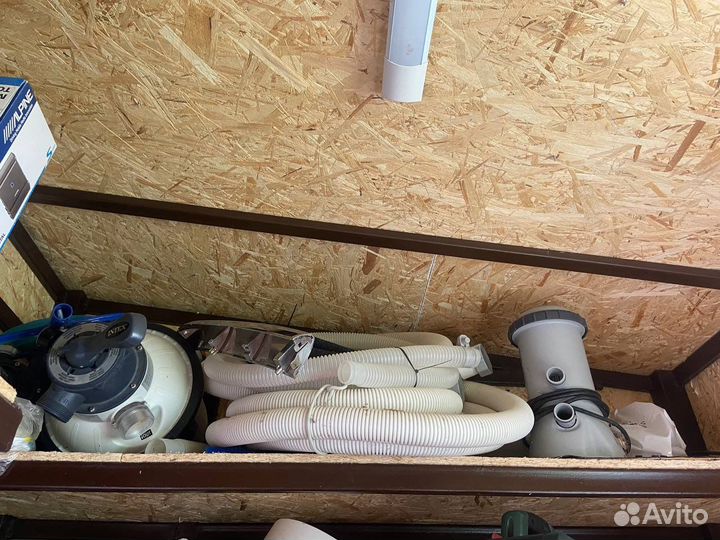 Каркасный бассейн с насосом и комплектующими