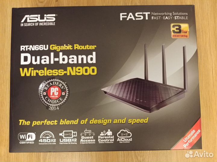 Wifi роутер asus RT-N66U