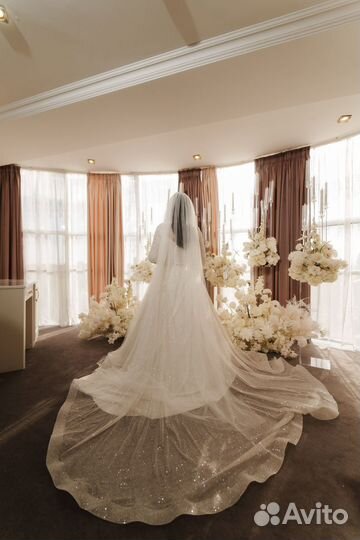 Свадебное платье 44 46 с рукавами