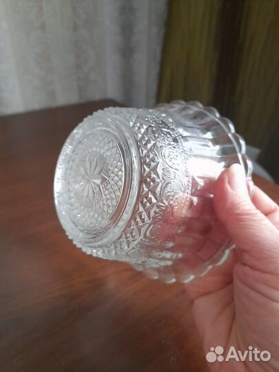 Новая сахарница стекло с рисунком СССР