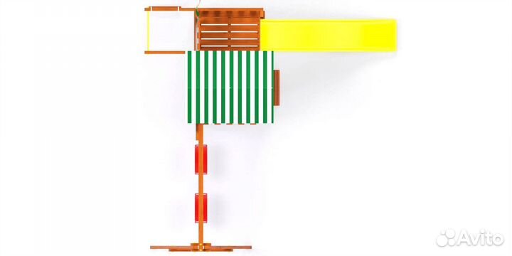 Детский комплекс игровая башня с балконом