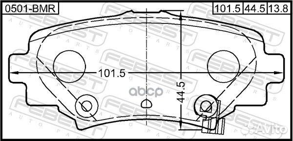 Колодки тормозные mazda 3 BM 2013-2016 GEN за