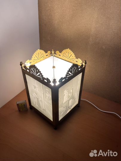 Старинный Уникальная Настольная Лампа 19 век