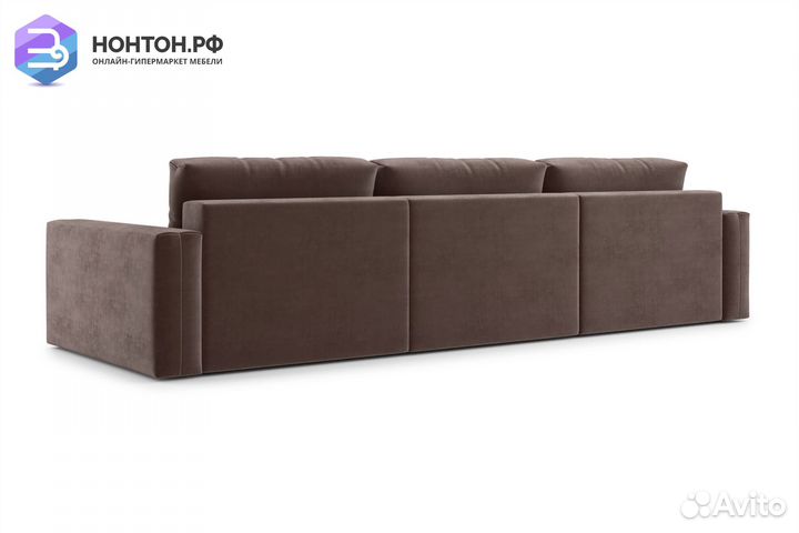 Диван тик-так Монарх 3-х местный коричневый