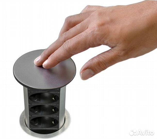 Блок розеток Моториз. вертик. POP UP auto, 3 euro