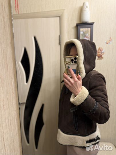 Дубленка натуральная женская авиатор