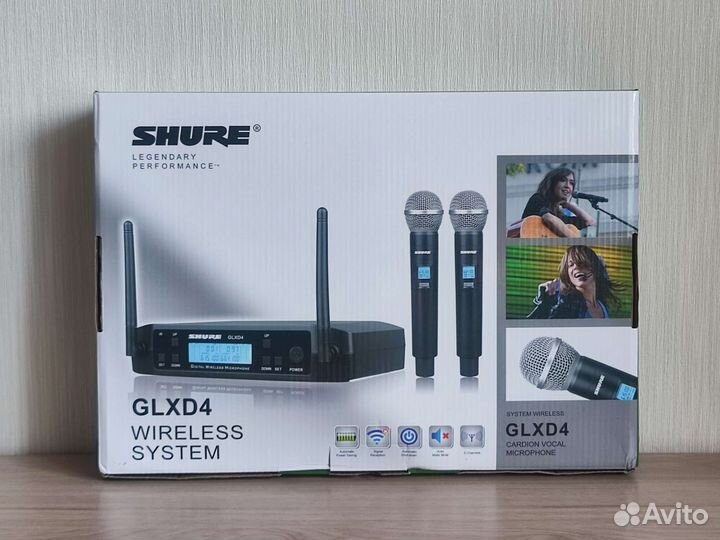 Радиомикрофоны Shure Glxd-4 головной микрофон