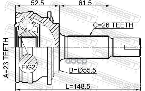 Шрус 0110-1nzfe 0110-1nzfe Febest
