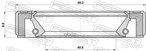 Сальник кпп fiat ducato (250) 40.8X59.2X8.8