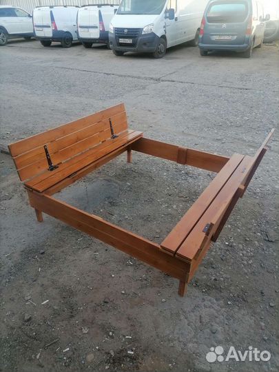 Песочница детская с крышкой-лавочкой