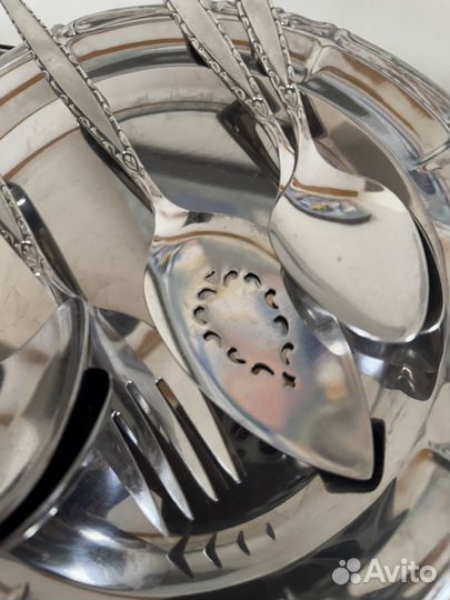 Комплект приборов для сервировки, поднос сталь