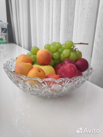 Ваза для фруктов хрусталь СССР