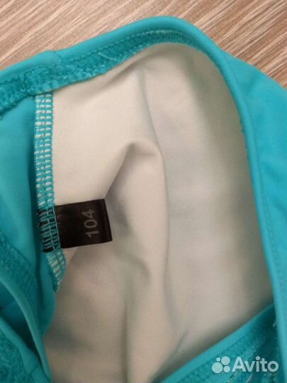 Купальник +2 шапочки для девочки 104-116р