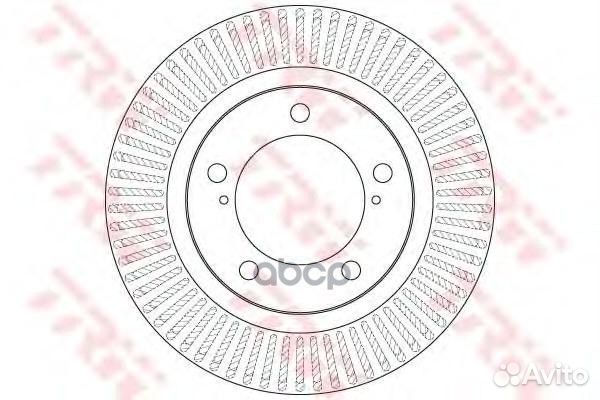 Торм.диск пер.вент.340x29mm 5 отв. toyota Lan