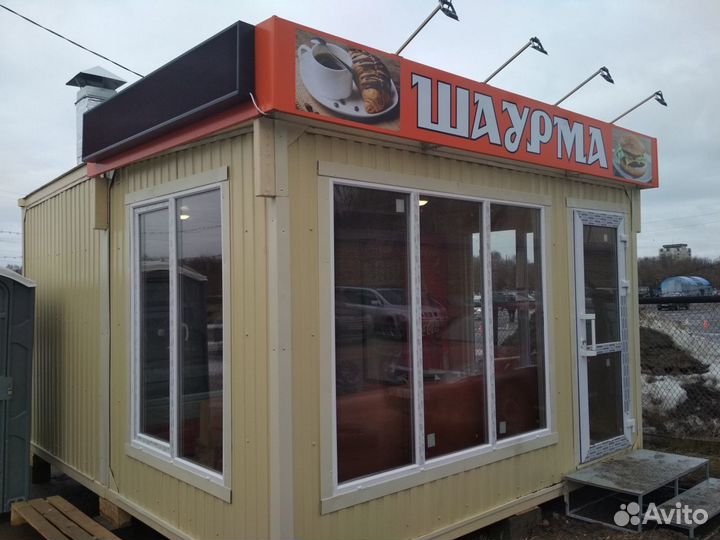 Кафе на базе двух состыкованных блок-контейнеров