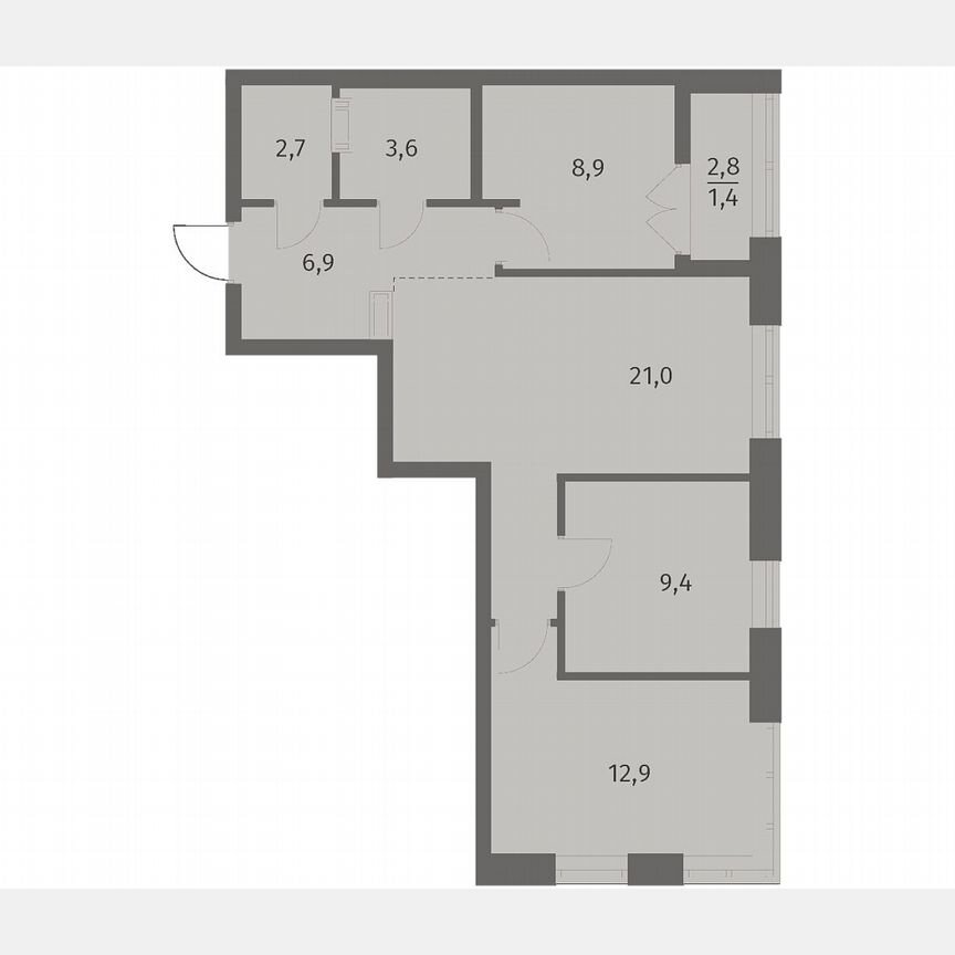3-к. квартира, 67 м², 7/12 эт.
