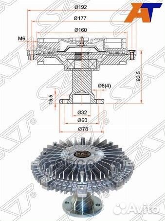 Вискомуфта isuzu ELF NMR85 07- 4JJ1 ST-8-98024